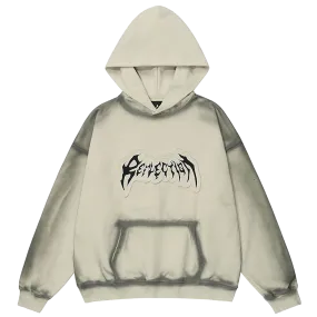 'Reflection' Shadow Script Oversized Cotton Hoodie