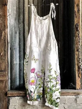 Retro casual loose jumpsuit
