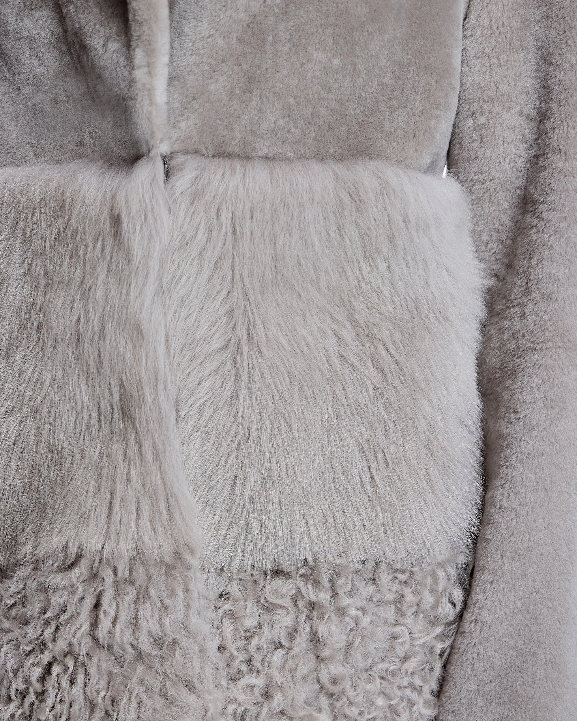 Reversible Mixed Media Shearling Jacket