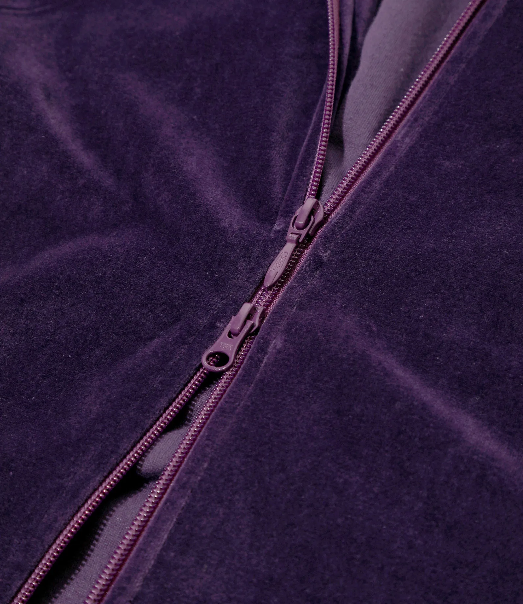 Rib Collar Track Jacket – Purple Velour