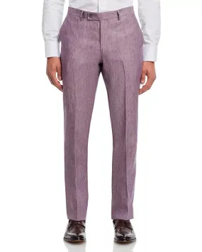 Robert Graham Mens Delave Slim Fit Linen Suit Dress Pants Size 34 Purple