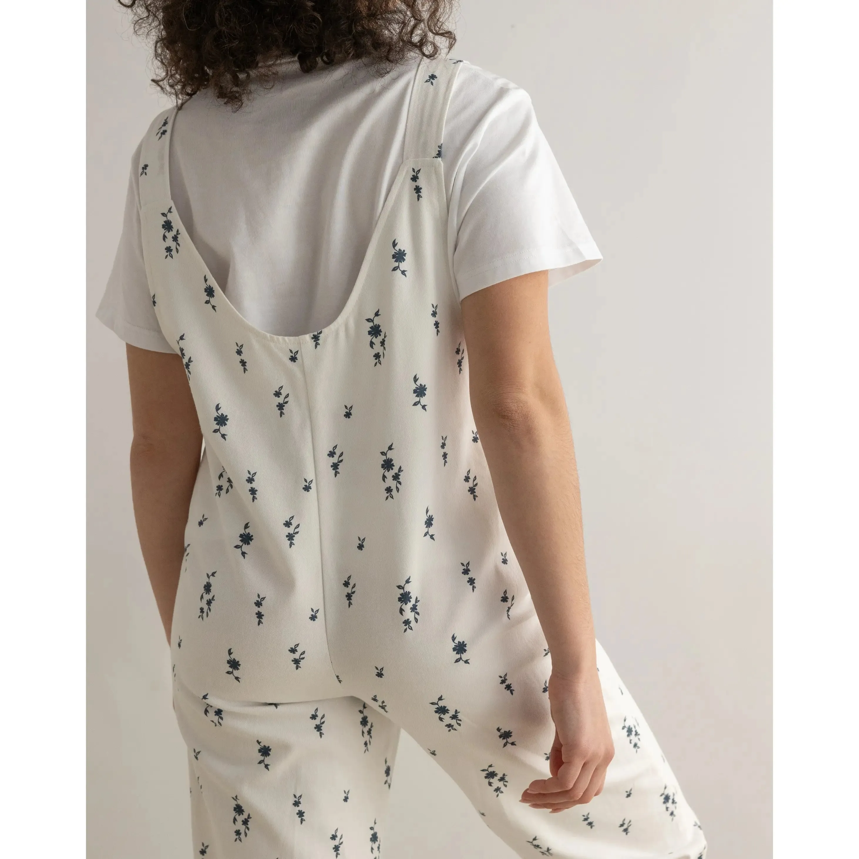 Salines Jumpsuit Flowers White