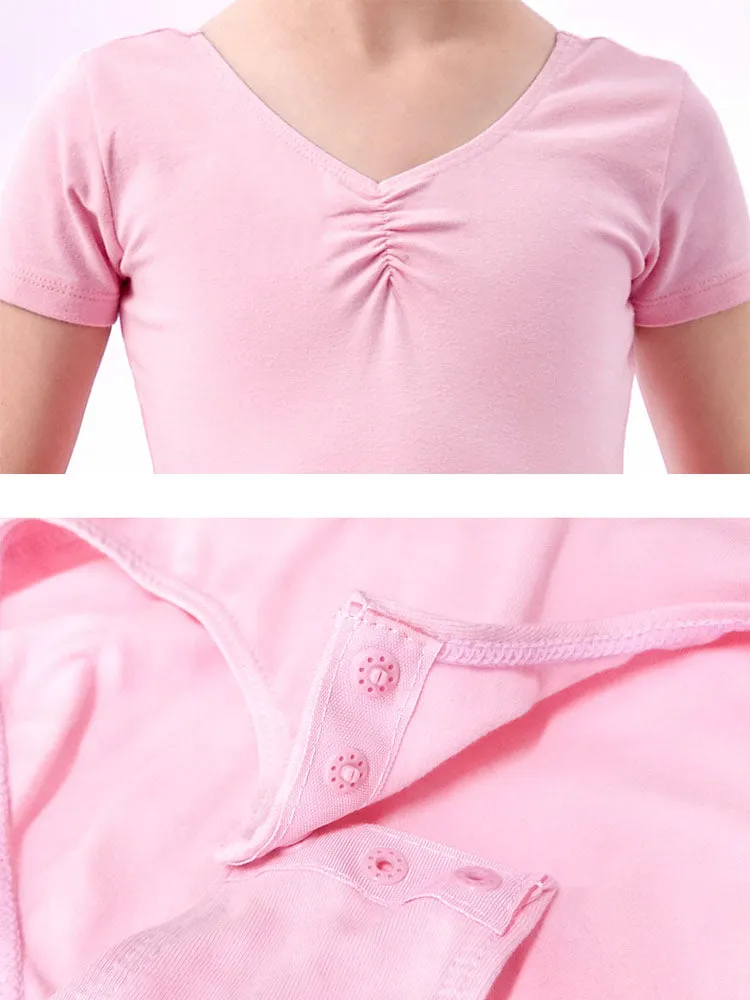 Short Sleeved Practice Dress Performance Clothing Summer Ballet Fluffy Skirt