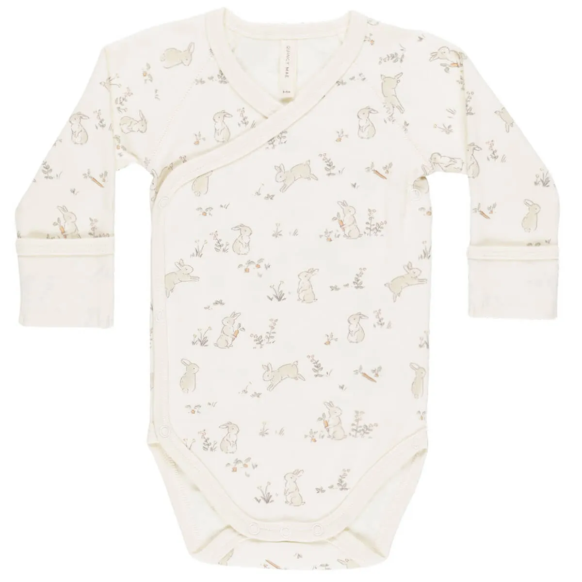 Side Snap Bodysuit in Bunnies by Quincy Mae