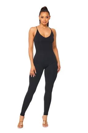 Spaghetti Strap Stretchy Jumpsuit