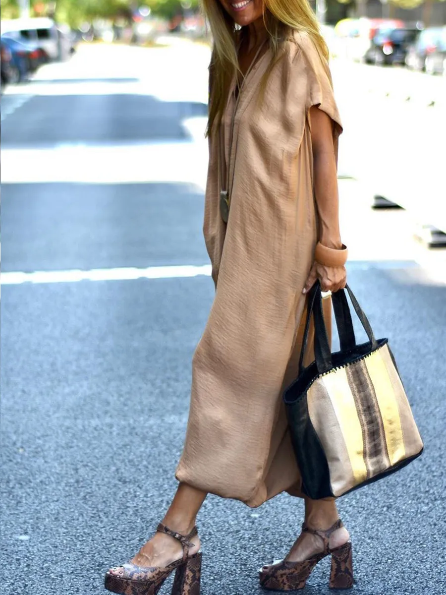 Stylish Elegant Loose V Neck Jumpsuit