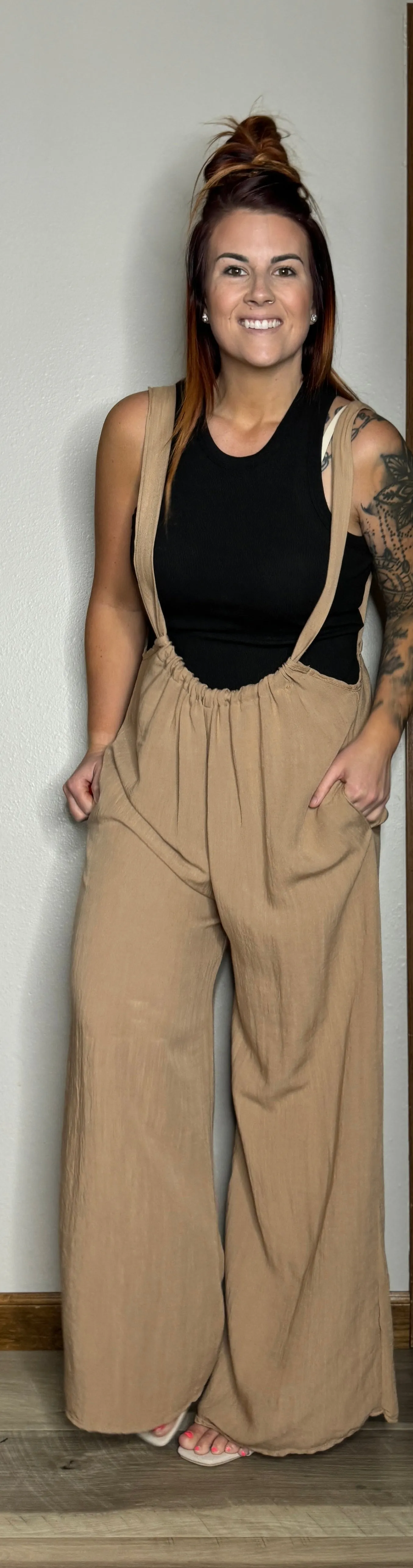 Suspender Style Jumpsuit
