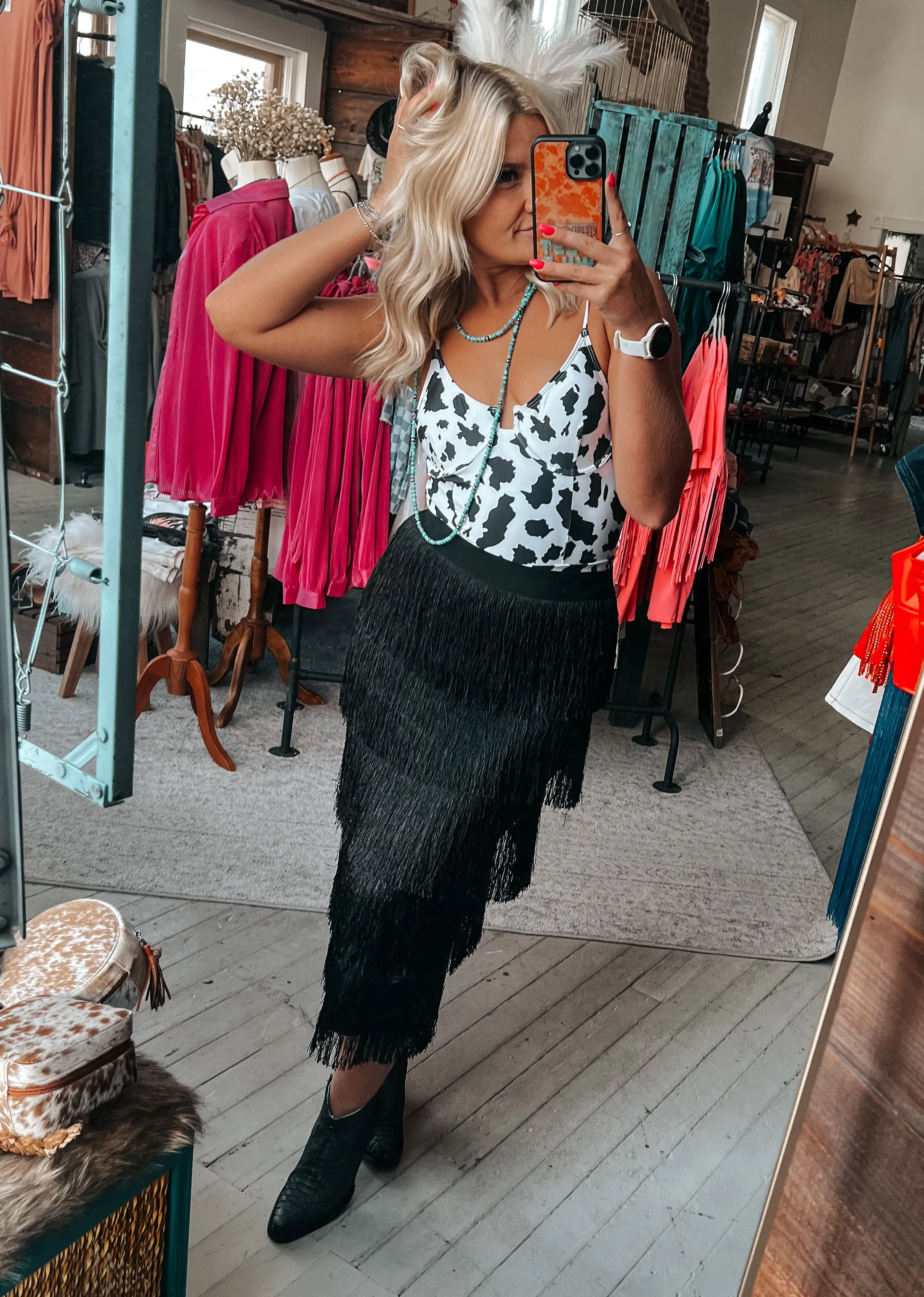 The Gatsby Fringe Midi Skirt