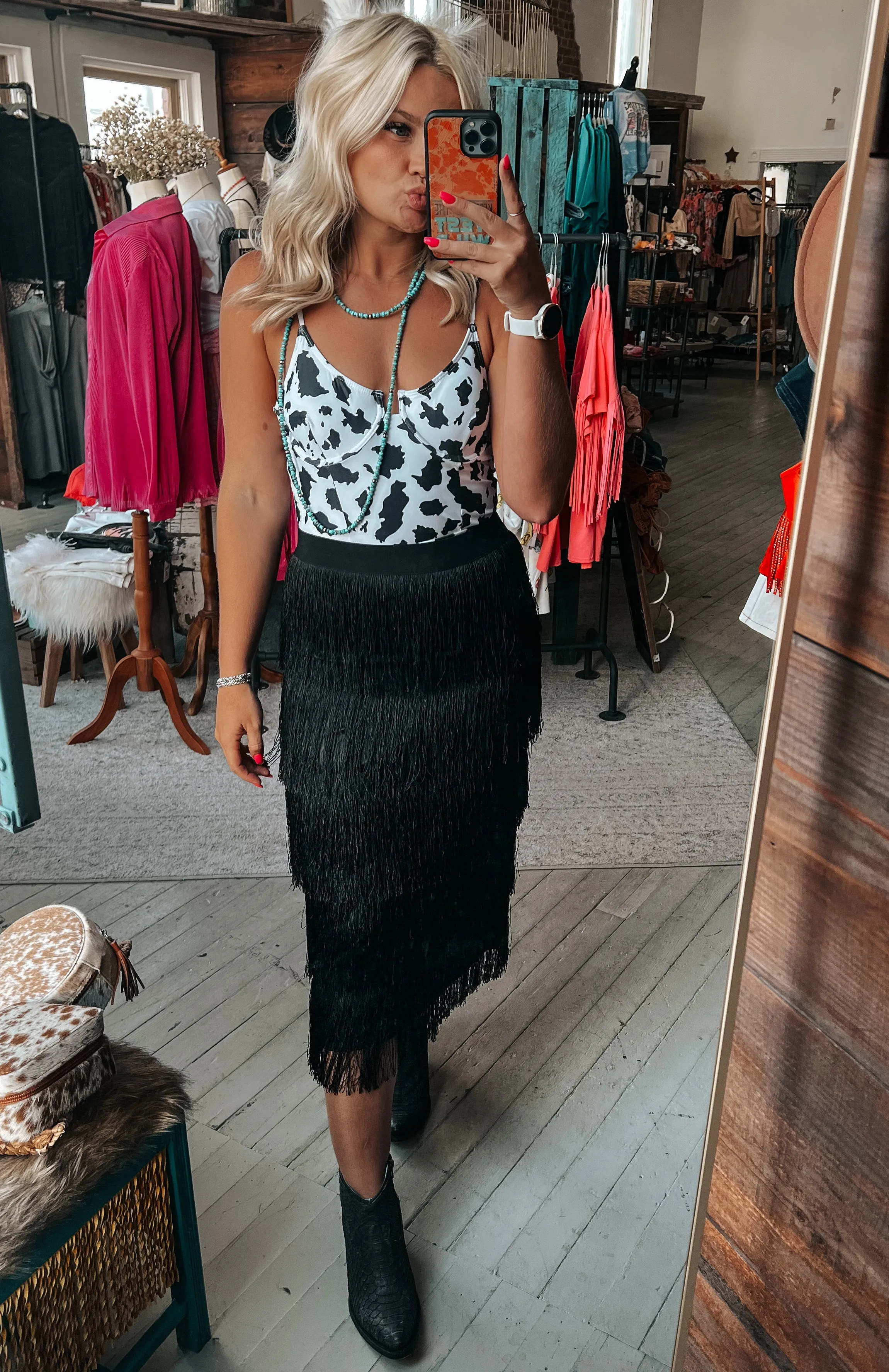 The Gatsby Fringe Midi Skirt
