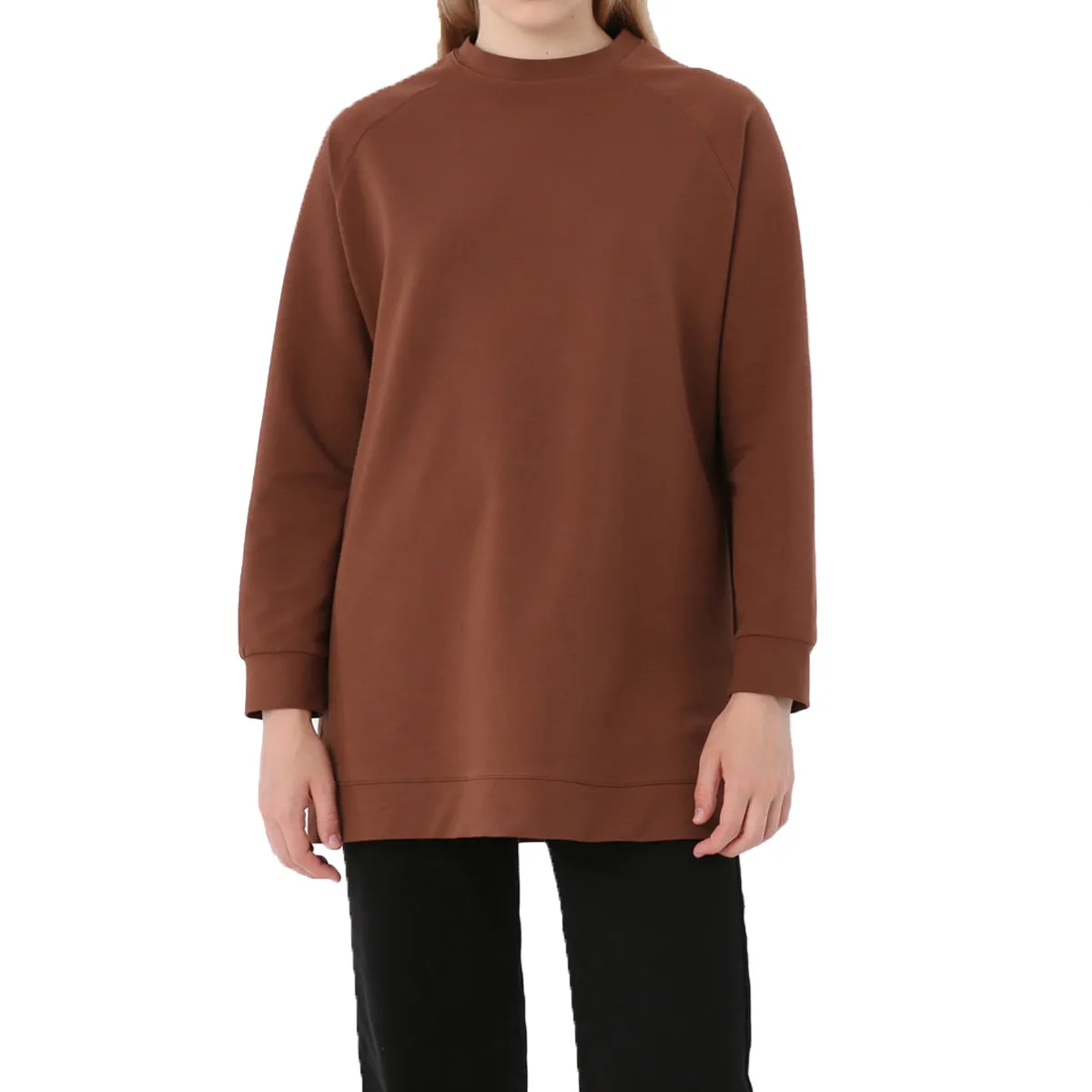 TLD Women Allday Coffee Raglan Sleeve Sweat Tunic - Prairieville