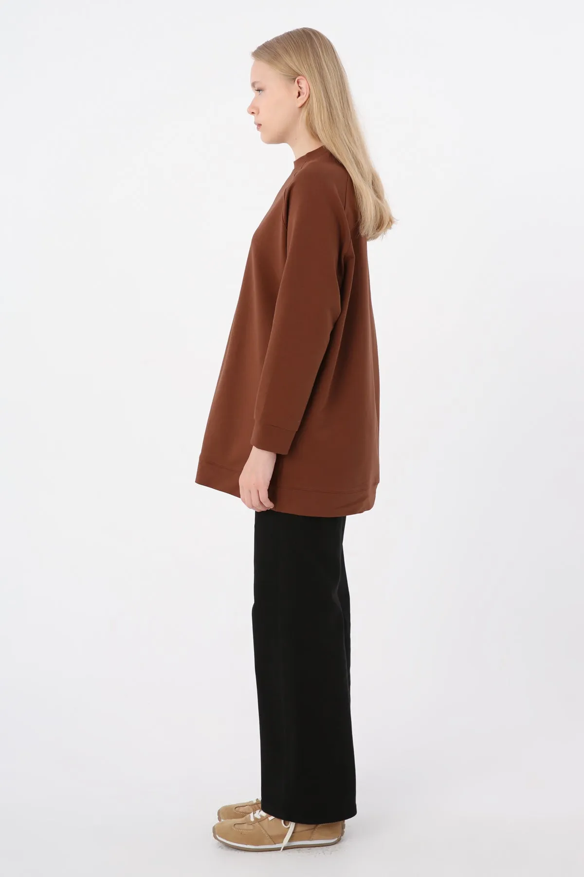 TLD Women Allday Coffee Raglan Sleeve Sweat Tunic - Prairieville