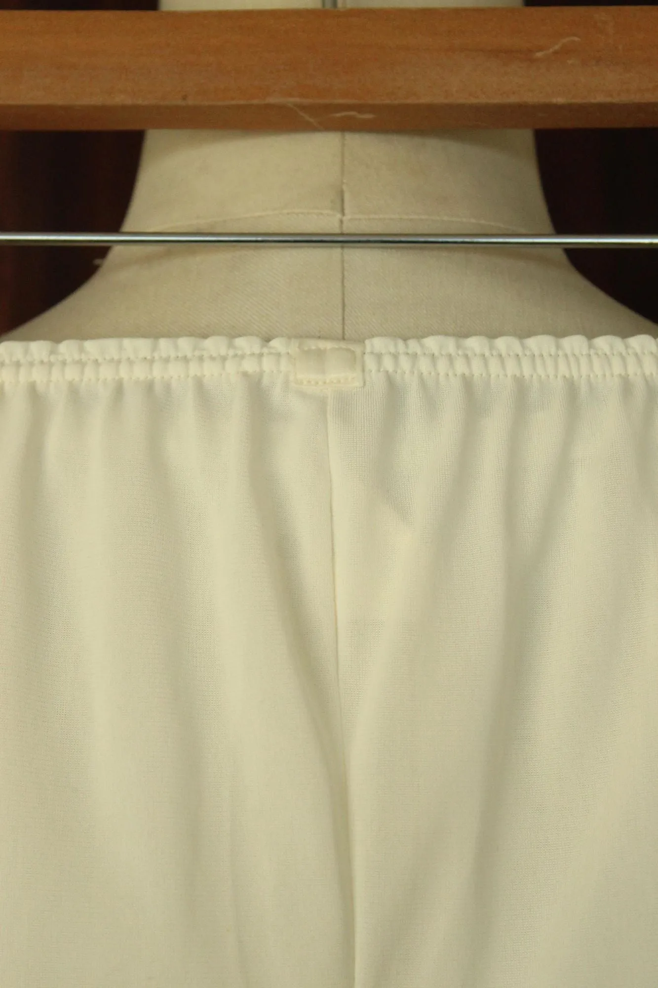 Vintage 1960s 1970s Deena Ivory Nylon Panty Slip with Lace Trim