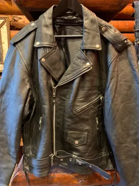 Vintage Heavyweight Biker Jacket, XXL-XXXL