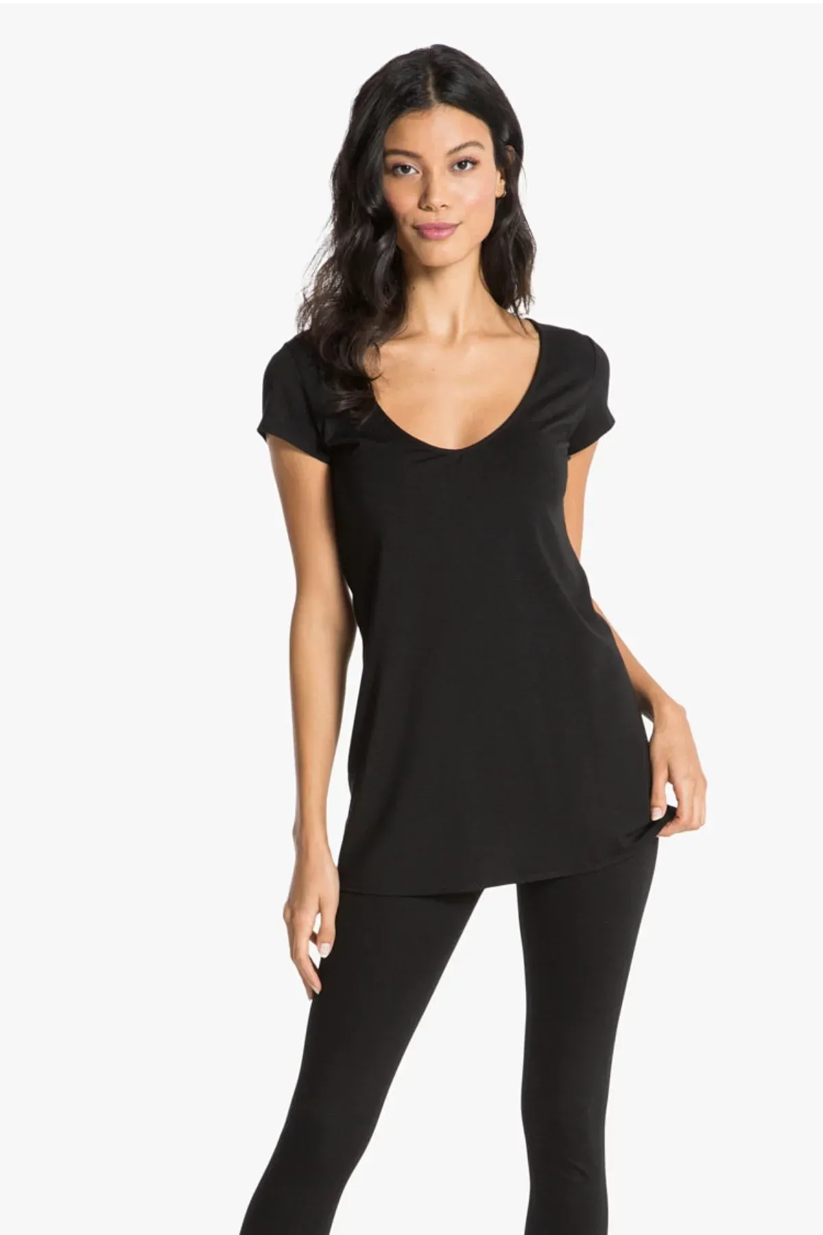 VIRGINIA SHORT SLEEVE TUNIC (BLACK)