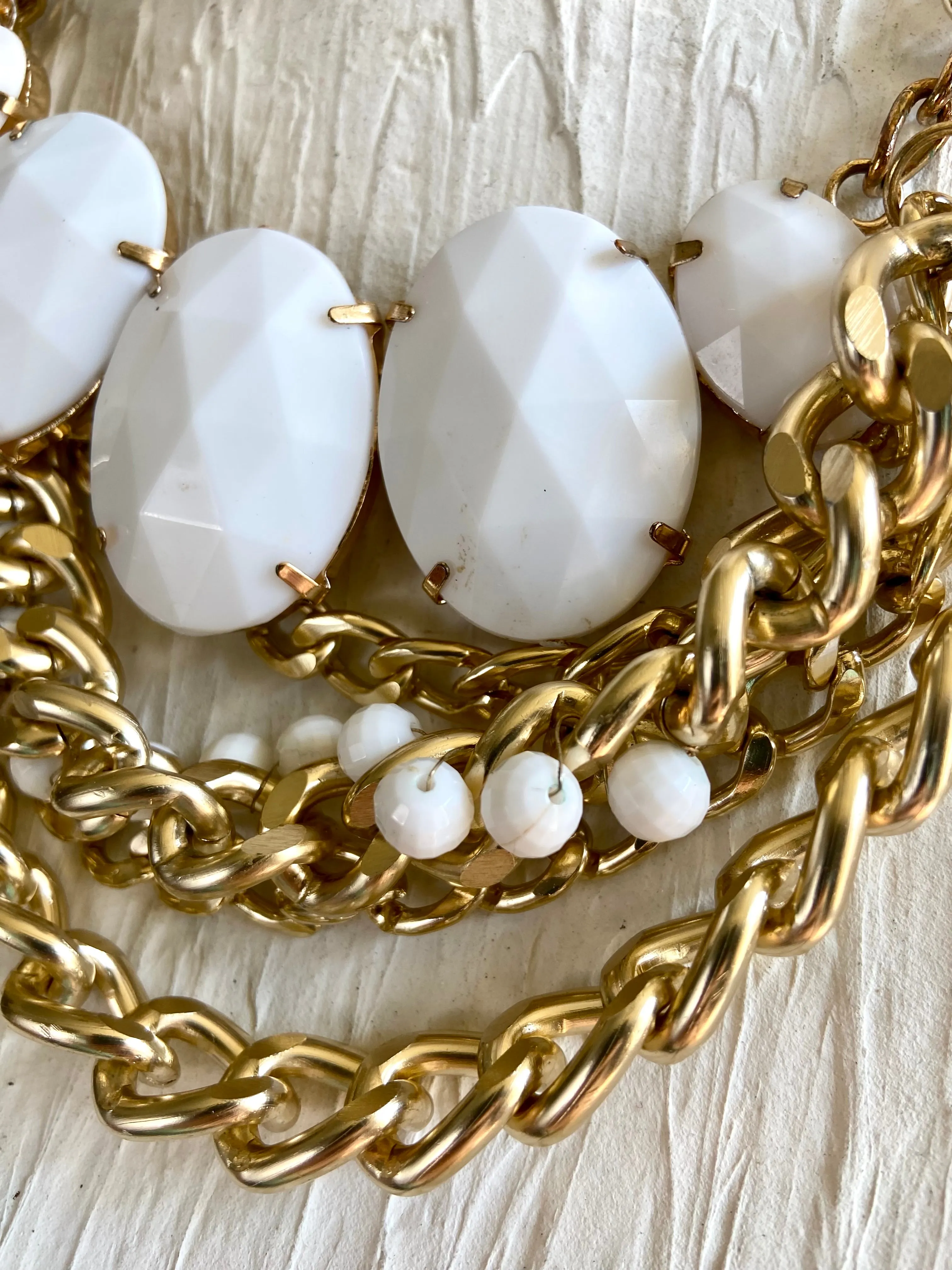 White & Gold chain belt