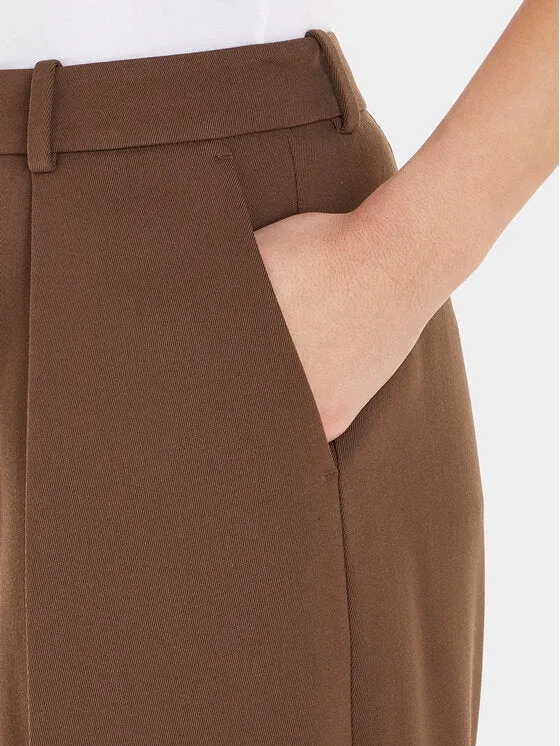 Wool Twill Extra Wide Leg Pant