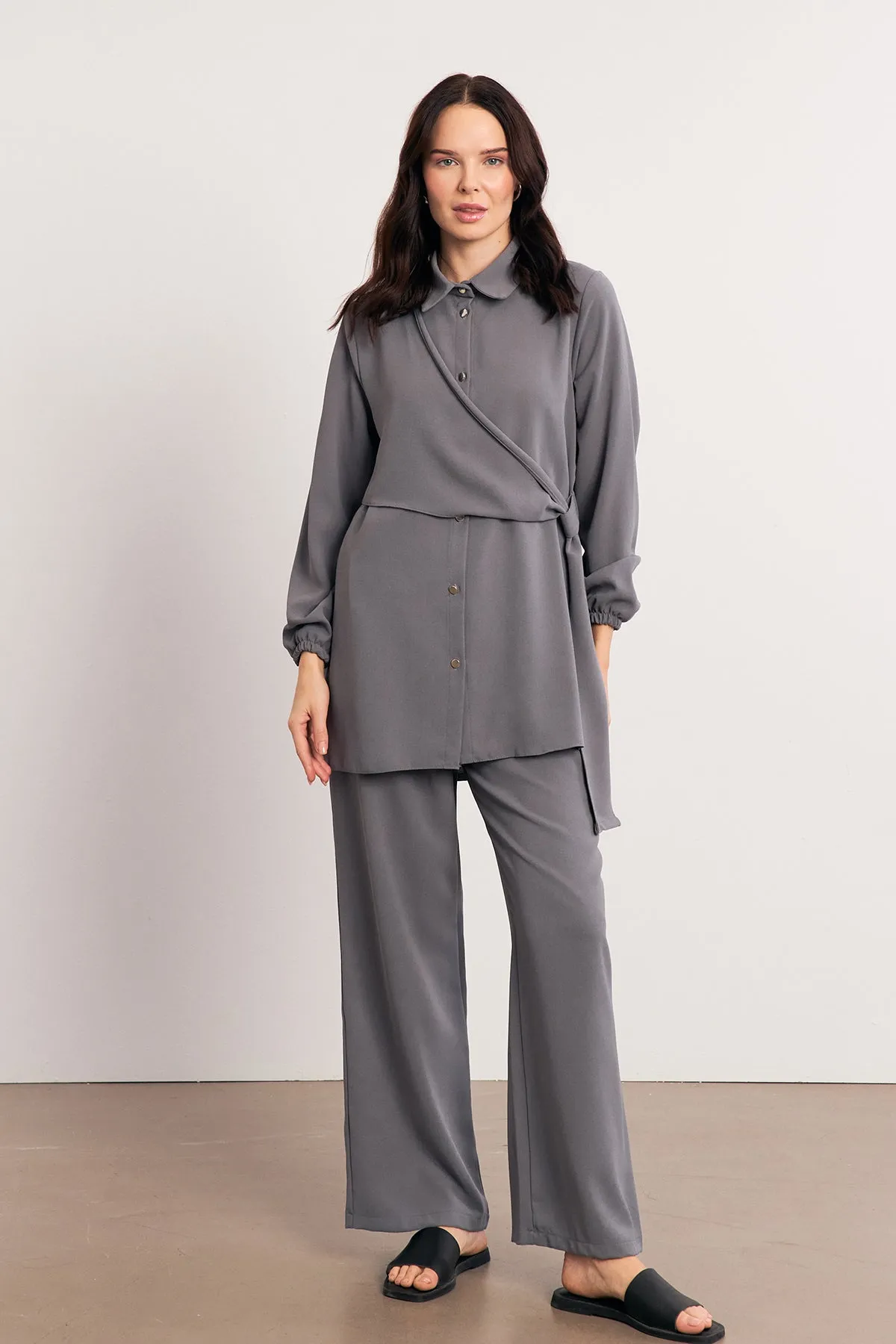 ZRF Women Perla Tunic Pants Set - Gray - Montgomery Village