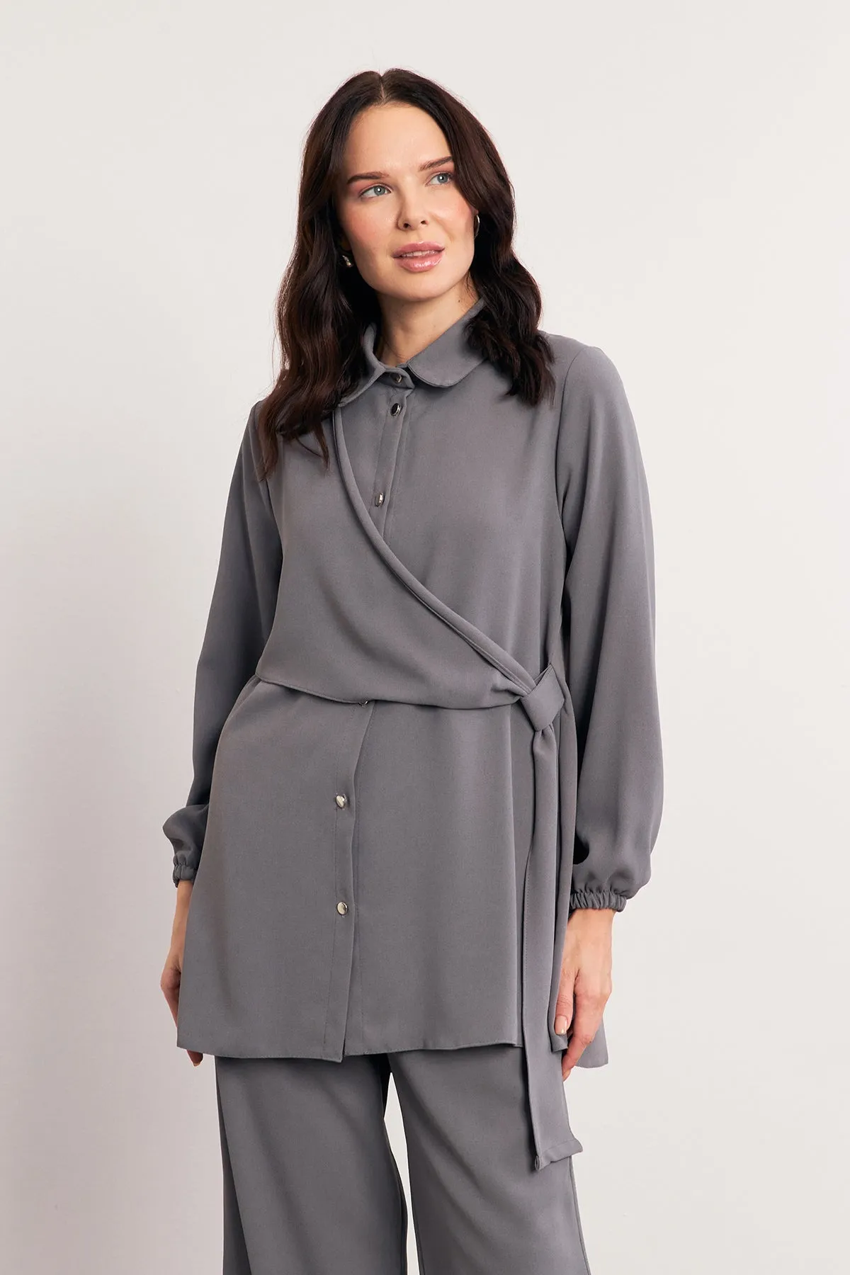 ZRF Women Perla Tunic Pants Set - Gray - Montgomery Village