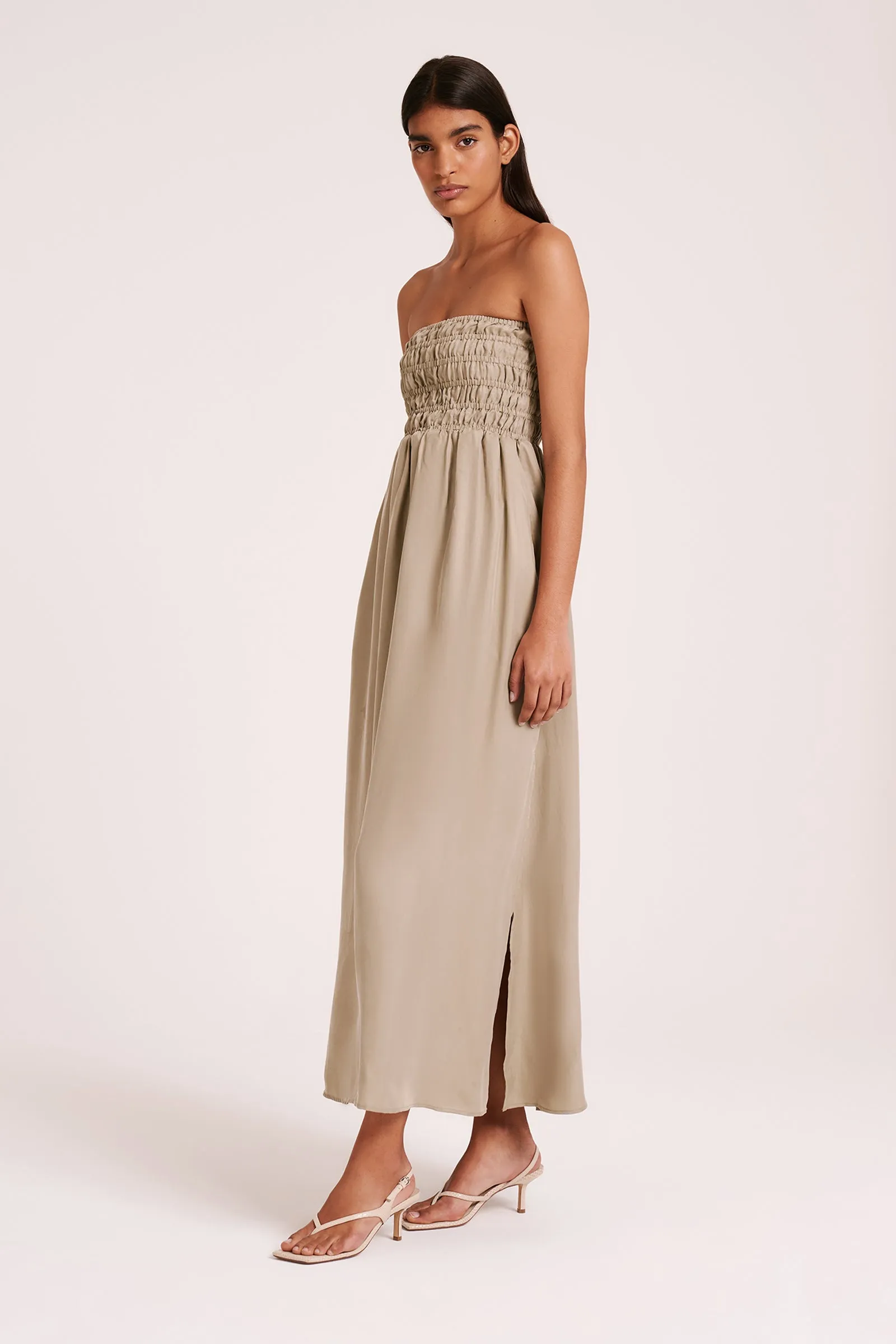 ZURI CUPRO MAXI DRESS