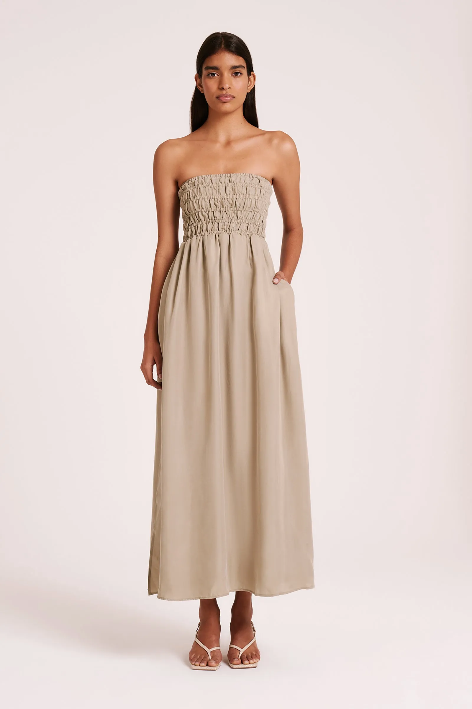 ZURI CUPRO MAXI DRESS